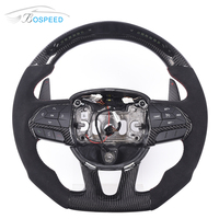 Volant personnalisé en fibre de carbone avec finition forgée et poignée perforée pour Dodge Charger Challenger Durango