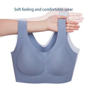 Alta calidad <span class=keywords><strong>talla</strong></span> única sin rastro corte láser sin costuras Jelly Sleep Yoga acolchado tubo superior sujetador camiseta para damas sujetador para mujeres - Product Image 5
