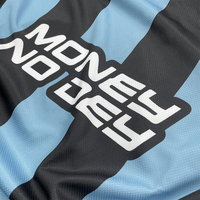 Maillots de football personnalisés, imprimés par transfert thermique, logo rayé, maillot de football vintage pour hommes, spandex/polyester, anti-UV