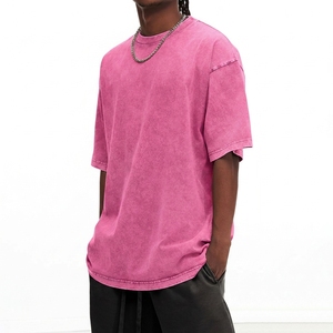 T-shirt bleu authentique et nostalgique pour homme, coupe ample, aspect vintage délavé, coton épais, style urbain skateboard, basiques rétro - Product Image 3