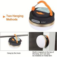 Lampes de camping LED populaires pour l'extérieur, rechargeables, avec batterie intégrée, corps en plastique ABS, lampes suspendues pour le travail, lampes de camping