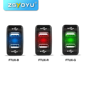 Nhà máy 12V USB Outlet tuôn ra gắn USB ổ cắm ánh sáng 10W + 10W 5V 4.2A 12V USB ổ cắm - Product Image 2