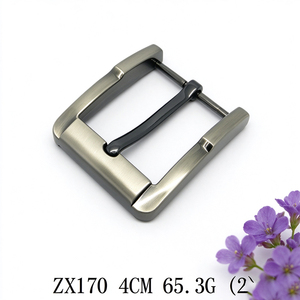 Dual Tone Inlay Pin Buckle 40mm Knurled Surface Alloy <b>Belt</b> Buckle Decor Hardware for Fashion Designer <b>Leather</b> <b>Belts</b> - Product Image 2