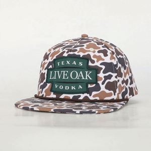 หมวกแก๊ปทรง 5 แฉก ลายพรางเป็ด พิมพ์ลายดิจิตอลตามสั่ง สไตล์วินเทจ พร้อมเชือกผูก สำหรับกีฬากอล์ฟ ปีกแบน ไม่มีโครง ปรับขนาดได้ - Product Image 1