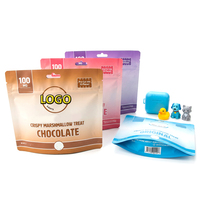 Sacs d'emballage refermables à fermeture éclair, anti-odeur, en Mylar, à fond plat, avec impression numérique personnalisée, 1g, 3.5g, 7g, 14g, thermoscellables, faible MOQ