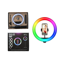 MJ26 Youtube Video Live Streaming Selfie illuminazione fotografica porta telefono 10 pollici LED anello di luce