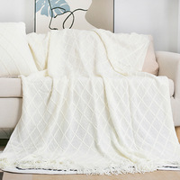Amity Solid Sofa Nap Throw Decken Großhandel Nordic Style Günstige Baby Knit Throw Decken für Home Decor