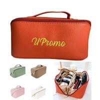 Organisateur écologique personnalisé pour hommes trousse de toilette portable pour le rangement des cosmétiques pochette Neceser rose avec sac à cosmétiques en cuir de voyage de luxe