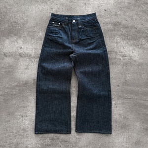 Manufacturer Custom Designer Oversize Vintage Stretch <b>Boot</b> Cut Wide Leg Japanese Salvage Raw Selvedge Denim <b>Pant</b> Baggy Jeans - Product Image 2