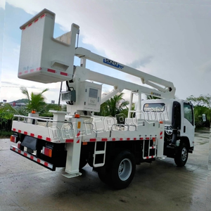 Camionnette Isolée avec Grue et Plateforme Élévatrice 1SUZU NPR ELF 700P 4WD 12 mètres - Product Image 2