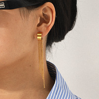 Ensemble de boucles d'oreilles pour femmes en acier inoxydable plaqué or 18 carats, design unique avec pampilles, fleurs, cœurs et papillons, accessoires d'oreille tendance et originaux