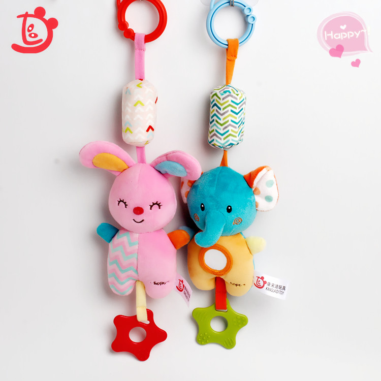Оптовая продажа, плюшевый слон, кролик, мишка тедди, милый прорезыватель, погремушка, подарочный набор, мягкая детская игрушка на Рождество