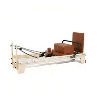 Máquina de Ejercicios de Pilates Reformer para Estiramiento Muscular de Cuerpo Completo, Equipo de Pilates Reformer para Estudios de Yoga