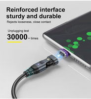 Câbles PD 240w Magnetico Tipo c Rotation à 540 degrés 3 en 1 C à C Câble magnétique de charge super rapide pour Huawei
