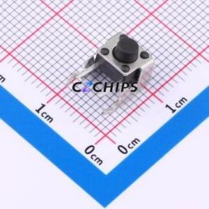 TS013-CBW0FH5.5 Tactile Switch Through hole-4P,7.5x7mm Switch Single Pole Single Throw Round Button 2.5N Right Angle Insert - Product Image 1