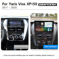 Autoradio Android 14 pour Toyota Yaris Vios XP150 2017-2020, CarPlay sans fil, écran tactile, 8 cœurs UIS7865, radio de voiture 2K