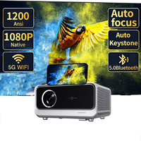 Proyector LED Inteligente HTP A99 HD 1080P, Cine en Casa, Enfoque Automático, Portátil, con Altavoces Integrados