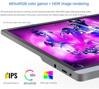 OEM disesuaikan layar sentuh portabel 15.6 inci, Monitor USB layar IPS untuk PC Laptop komputer HDR Speaker tanam untuk Desktop