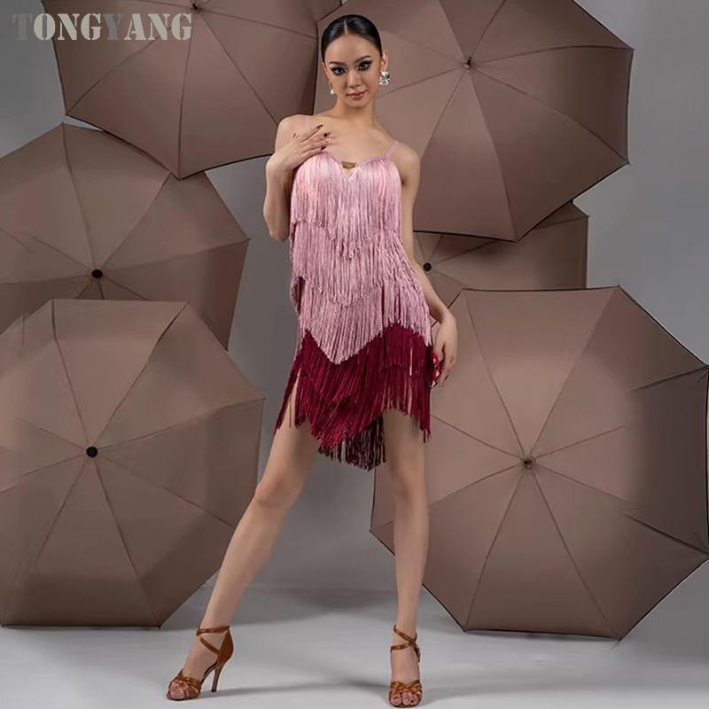 strapless open back dress Pink Latin Rhythm Dance Sport Dress LAT- 1060 – petradesigns