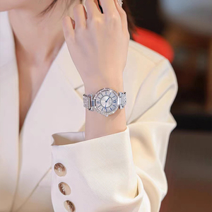 Montre tendance pour <span class=keywords><strong>femme</strong></span>, montre sertie de diamants Gypsophila, bracelet en alliage, montre à quartz, étanche 3BAR, <span class=keywords><strong>montres</strong></span>-bracelets pour femmes - Product Image 6