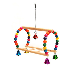オウムのおもちゃ8ピースオウム噛む鳥のおもちゃセットケージアーチ鳥スタンドオウム登山ロープ - Product Image 6