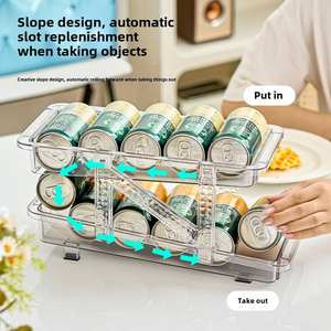Otomatik ikmal buzdolabı kok saklama kutusu ayarlanabilir otomatik itici içecek bira Soda Can organizatör dağıtıcı raf - Product Image 3