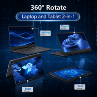 Ordinateur portable 2 en 1 de 15,6 pouces, 16 Go de RAM, 512 Go de SSD, 360° ° Ordinateur portable à écran tactile pour étudiants/navetteurs/professionnels