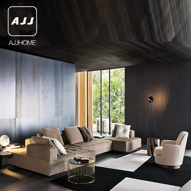 AJJ KL21 Heißes Sofa Italienisches Sofa im minimalist ischen Stil Italienischer Stil Leichte Luxus möbel Benutzer definiertes Ecksofa