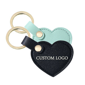 Chất lượng cao pu da móc chìa khóa nhà sản xuất tùy chỉnh thăng hoa trống logo faux bò da kim loại keychain sang trọng keyring - Product Image 4