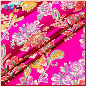 Fabricantes tang revestimento design de flor estilo chinês impressão jacquard tecido tecido