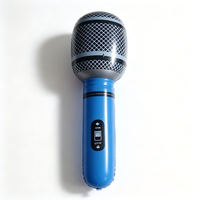Microphone gonflable en PVC, pour fêtes sur le thème des concerts musicaux, décorations de scène et d'anniversaire, couleurs personnalisées disponibles