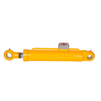 Vérin hydraulique à double effet soudé sur mesure, fixation à œillet, OEM ODM, pour machines de levage et de construction