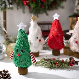 Wholesale Handmade Eco-Friendly Plush <b>Christmas</b> <b>Tree</b>-shaped <b>Desktop</b> Ornaments for Home Party Display Decor - Product Image 2