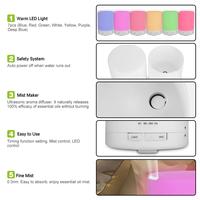 SCENTCARES 300ml maison humidificateur d'air à ultrasons vente chaude 7 couleurs lumière LED parfum diffuseur d'huile essentielle électrique pour une utilisation RV