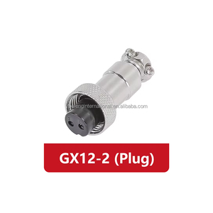 Usine CE RoHS GX12 Type d'écrou 2Pin mâle femelle 12mm connecteur de panneau de fil de prise d'aviation circulaire avec couvercle en plastique - Product Image 2