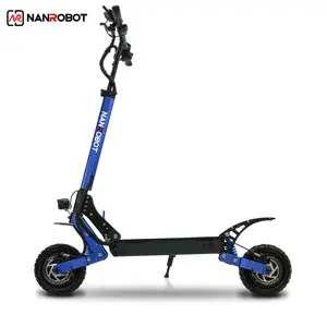 Nanrobot складной 2 wheelhigh скорость 2000w 52v 65 км моторизованный внедорожный электрический скутер с литиевой батареей