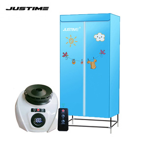 Justime Compact Clothes Dryer 900W Automatic Home Use With Remote Control Quiet Operation For Baby Clothes - Product Image 1