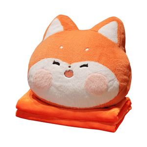 Simpatico Cuscino Scaldamani 3-in-1 a Forma di Volpe, Husky, Gatto e Coniglio, Morbido Cuscino per Pisolino in Ufficio - Product Image 1