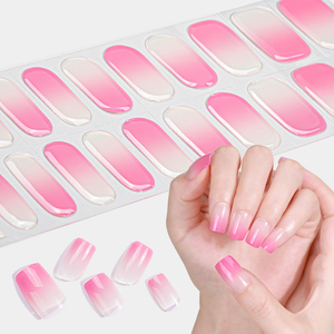 Precio de fábrica al por mayor azul Rosa degradado arte de uñas UV esmalte semi <span class=keywords><strong>curado</strong></span> pegatina de gel de uñas - Product Image 4