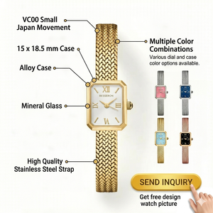 China <b>Watch</b> Factory Price Custom Japan Miyota Quartz Movement Mesh Strap Lady <b>Watch</b> Quartz <b>Watch</b> - Product Image 4