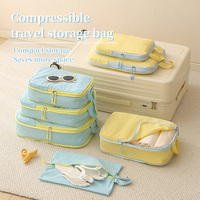 HANFEIZI Lot de 4 cubes de rangement de voyage pour valise, idéal pour les voyages et les vacances