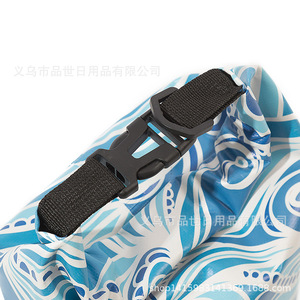 Sac de plage imperméable à motif floral 5-30L avec sangle détachable pour la randonnée en plein air - Product Image 3