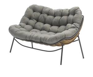 Meilleure vente Ceinture tissée Cadre en acier Verre trempé <span class=keywords><strong>Causeuse</strong></span> paresseux Canapé Ensemble Jardin Mobilier d'extérieur - Product Image 3