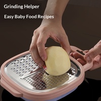 Petit éminceur manuel multifonction en acier inoxydable pour légumes – Gadget de cuisine pour trancher, couper en dés et râper les pommes de terre et les radis