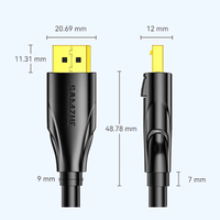 SAMZHE Câble 4K DP1.2 pour 2K/240Hz, compatible avec lecteur DVD, ordinateur portable, moniteur, projecteur et jeux
