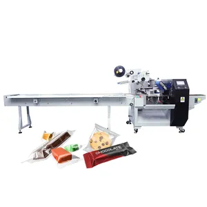 Nitrogen Packing Machine For Food Candy Bread Horizontal Flow Wrapping Machine