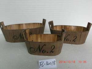 Artigianato in legno nordico per realizzare vecchi vasi ovali <span class=keywords><strong>con</strong></span> spago fioriere portatili decorazione per la casa vasi da fiori succulenti - Product Image 6