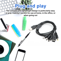 Câble de charge USB filaire 5 en 1 I-zclive pour DS Lite/Wii U/New 3DS - Conducteur en cuivre pur