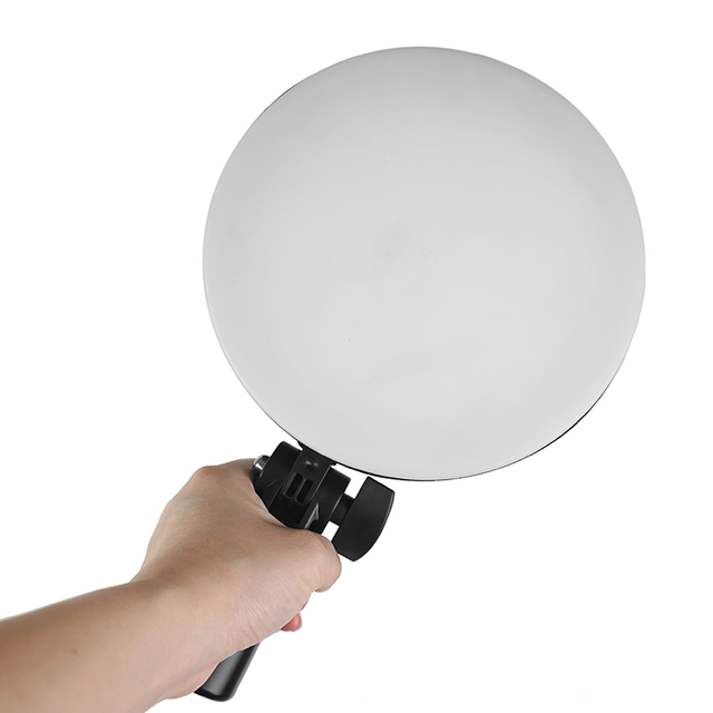 50W Round  LED Panel Video Light Portable Field Bi-color  Photographic Lighting Pan Shape