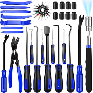 Set di 46 Pezzi di Utensili <span class=keywords><strong>per</strong></span> Rimozione Auto: Pinze, Strumenti <span class=keywords><strong>per</strong></span> Clip, Raschietti <span class=keywords><strong>per</strong></span> Guarnizioni, Pin Telescopici Magnetici <span class=keywords><strong>per</strong></span> Auto - Product Image 1